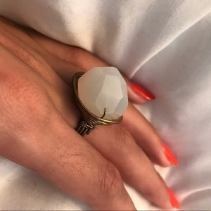 Handmade wire and stone ring